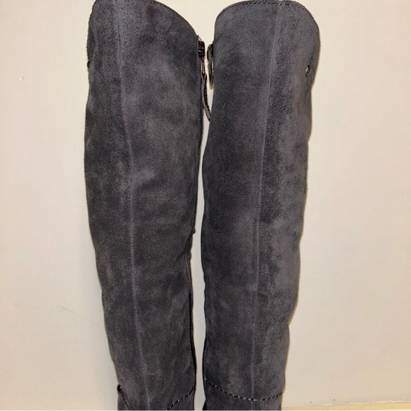 SOLD - BROWNS Leather Wedge Suede Moto Boot - Picture 5 of 15